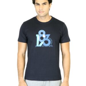 Proline Men Navy T-shirt with Printed Detail