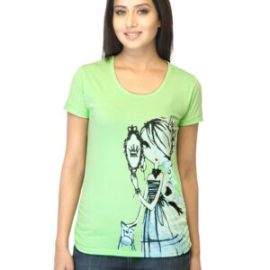 Jealous 21 Women Printed Green T-shirt