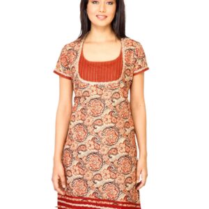 Visudh Women Printed Rust Kurta