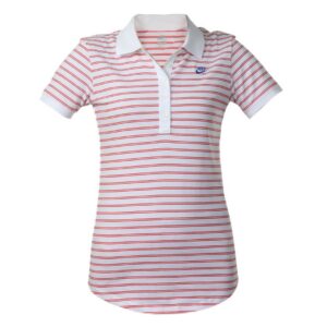 Nike Women White & Red Striped T-shirt