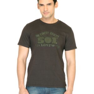 Levi's Men Applique Work Brown Tshirt