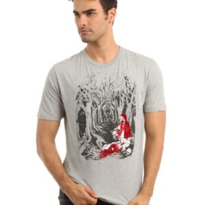 French Connection Men Grey Printed T-shirt
