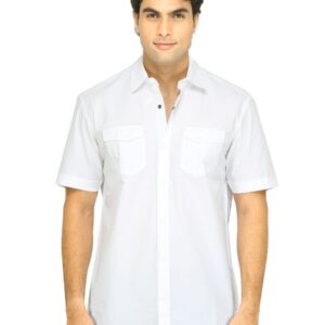 s.Oliver Men Solid White Shirt