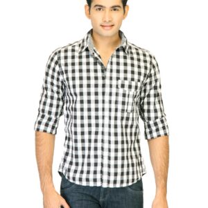 Belmonte Men Check White Shirts