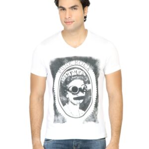 United Colors of Benetton Men Printed White TShirt