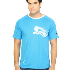 Puma Men V.11 Cat  Blue Tshirts