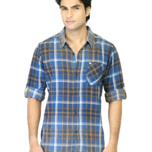 Quiksilver Men Blue Check Shirt