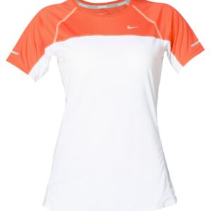 Nike Women's Miler Orange White T-shirt