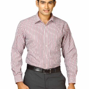 John Miller Men Stripes White Red Shirts