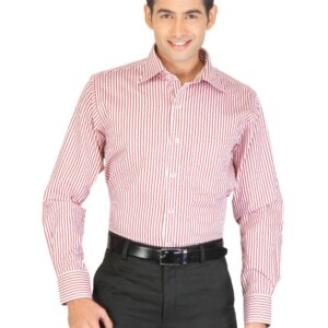 Genesis Men Stripes Red Shirts
