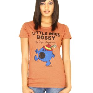 Little Miss Women Printed Orange T-shirt