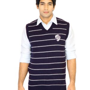 Indigo Nation Men Stripes Purple Sweaters