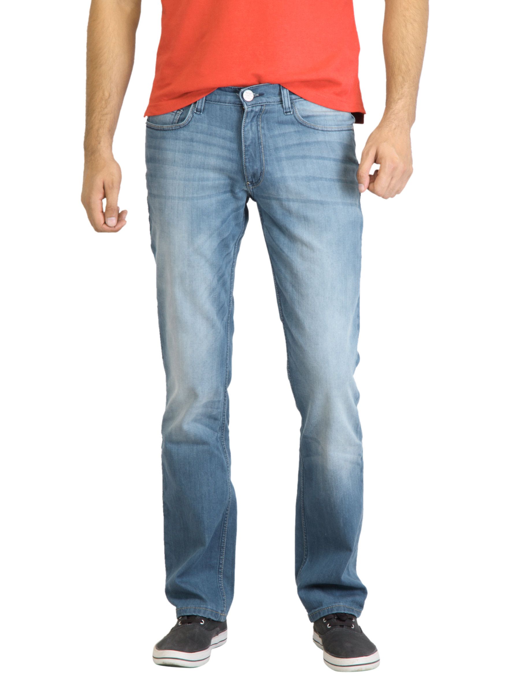 Locomotive Men Washed Blue Jeans