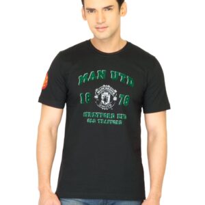 Manchester United Men Printed Black Tshirt