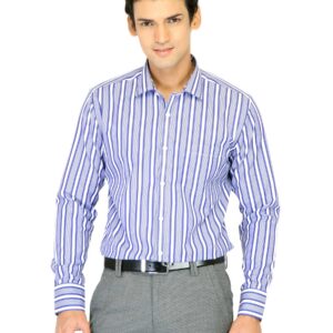John Miller Men Stripes Blue Shirts