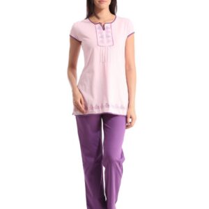 SDL by Sweet Dreams Women Pink & Purple Night suits