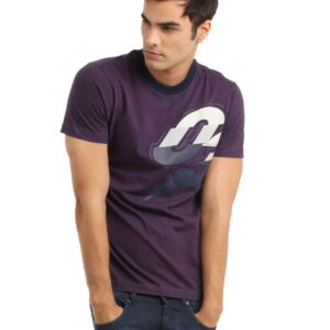 ADIDAS Men Purple Printed T-shirt