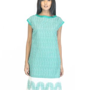 W Women Printed Green Kurta