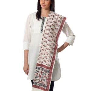 Fabindia Printed Cream Cotton Silk Dupatta