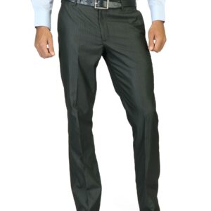 John Miller Men Striped Black Trousers