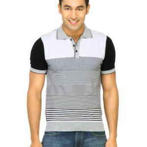 United Colors of Benetton Men Stripes White Tshirts