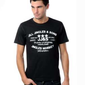 Myntra Men Black JJ & Sons T-shirt