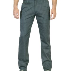 Scullers Men Check Grey Trousers