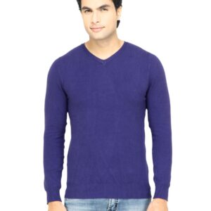 United Colors of Benetton Men Solid Blue Sweater
