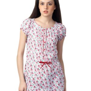 Mumbai Slang Women Floral White Kurti
