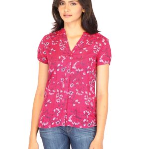 Lee Women Printed Pink Top