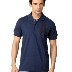 ADIDAS Men Navy Blue T-shirt
