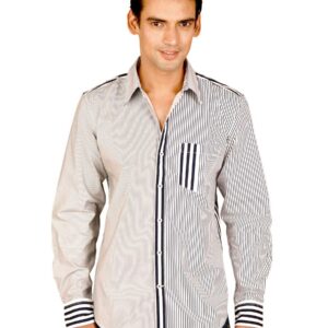 United Colors of Benetton Men Striped Blue Shirt