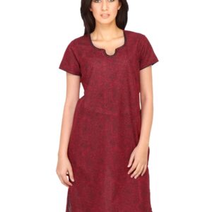 Vishudh Women Floral Print Maroon Kurtas