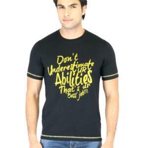 Mark Taylor Men Black Printed T-shirt