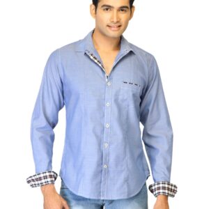 United Colors of Benetton Men Solid Blue Shirts