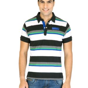 Spykar Men White Polo T-Shirts