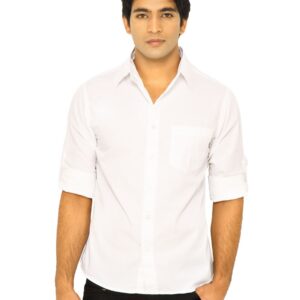 Wrangler Men Rider Solid White Shirts