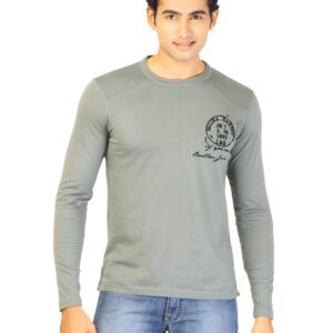 Lee Men Solid Grey Tshirts