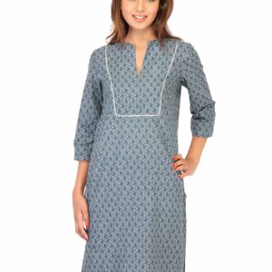 W Women Printed Blue Kurtas