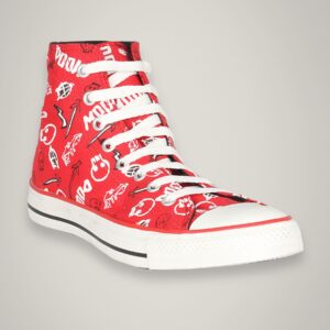 Converse Unisex Skull Print Hi Red Shoe