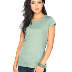 UCB Women's Round Neck Green T-shirt