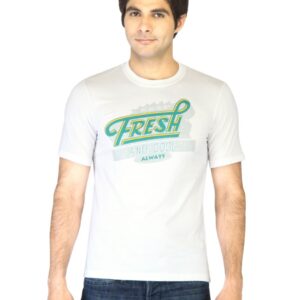 Mark Taylor Men White Printed T-shirt