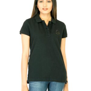 United Colors of Benetton Women Black Polo T-shirts