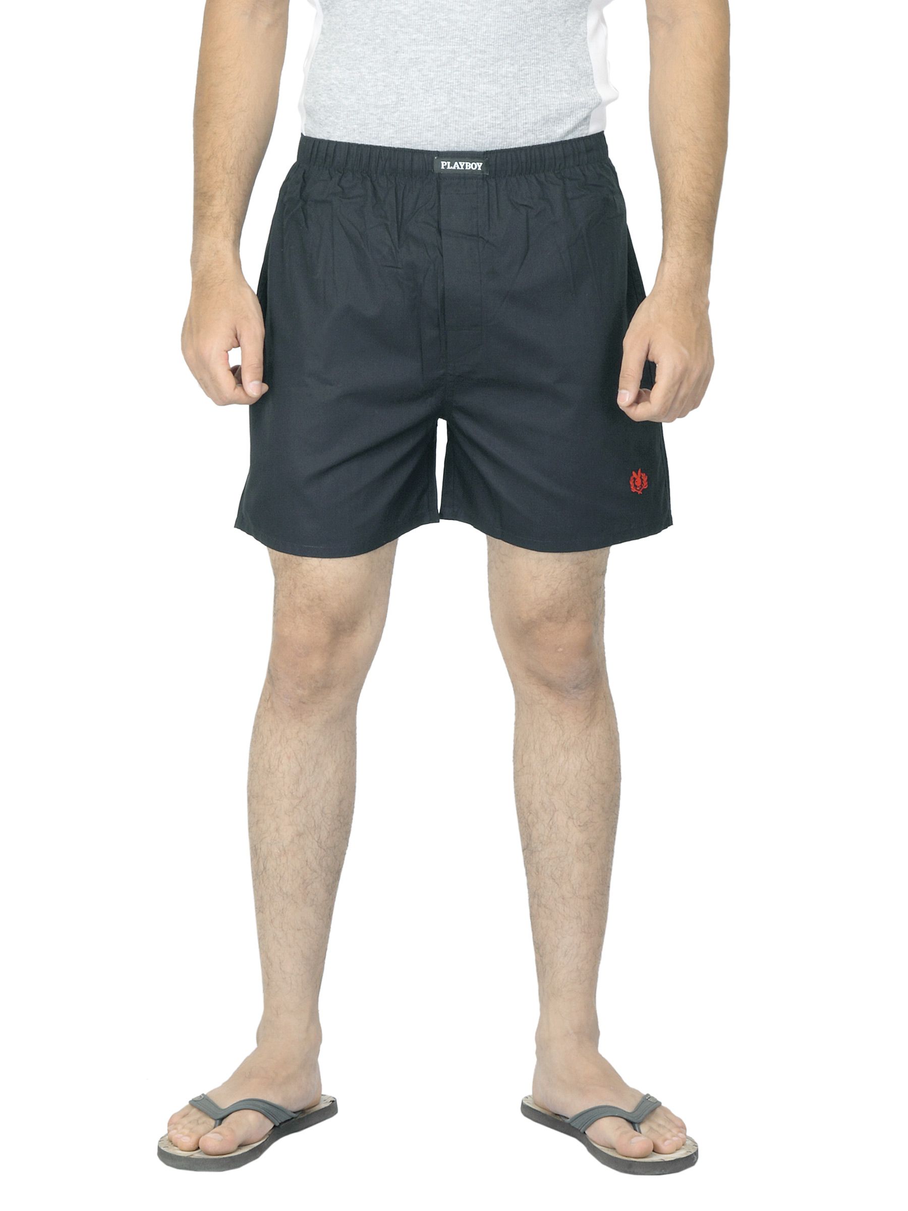 Playboy Men Black Boxers