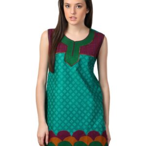 Span Women Green Kurta