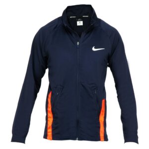 Nike Men Solid Navy Blue Jacket