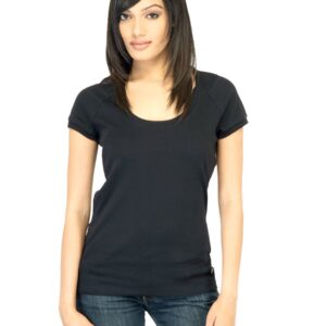 United Colors of Benetton Women Solid Black Tshirt