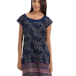 Alma Women Blue Printed Kurta