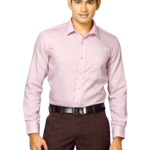 Mark Taylor Men Solid Pink Shirts