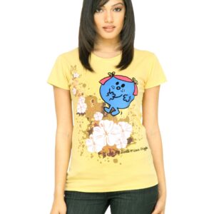 Little Miss Women Flower Yellow Tshirt
